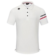 DESCENTE Summer Golf Mens Jersey Sports Quick-Drying Breathable Short-Sleeved T-Shirt Casual Top POLO Shirt Short Axis