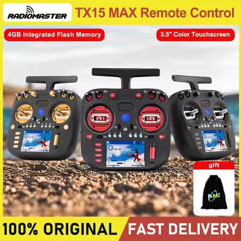 RadioMaster TX15 MAX Remote Control ELRS Open Source System Left Hand AG02 CNC Metal Joystick