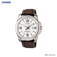 Casio นาฬิกาข้อมือผู้ชาย สีน้ำตาล สายหนัง รุ่น MTP-1314L Series MTP-1314L-7A MTP-1314L-8A