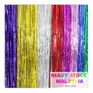Metallic Foil Fringe Curtain Rain silk Backdrop Party Decorations