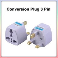 3-Pin Universal Adapter Plug Head UK 3 Pin Plug Socket US/EU/AU to UK Plug Adaptor