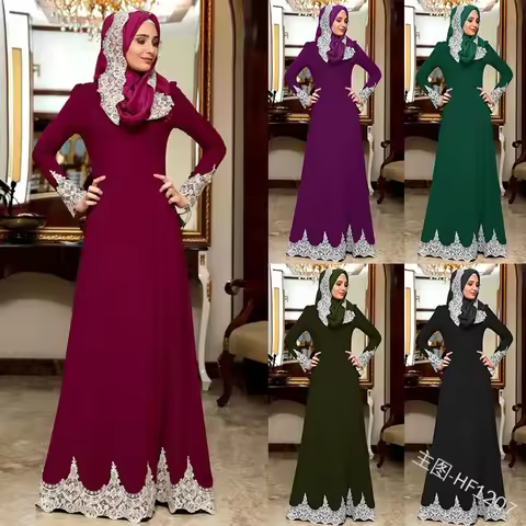 Purple Prayer Costume Middle Eastern Turkish Fashion Muslim Dress Dubai Abaye Bangladesh Women Pakis