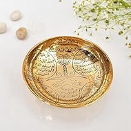 Orca INTERNATIONAL CO.Islamic Shifa Bowl Plaque Engraved with Holy First Kalma, 4 Kul, Mecca, Medina