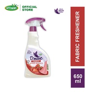 D'menc Romantic Strawberry Fabric Freshener Spray With Antibac 99.9% 650ml Pewangi Fabrik Tahan Lama