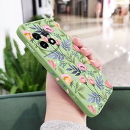 เคสดอกไม้บาน Oneplus 11R 11 10T 10 9R 9RT 9 8T 8 7 7T Pro 5G ซิลิโคนเหลวรูปแบบด้านข้าง