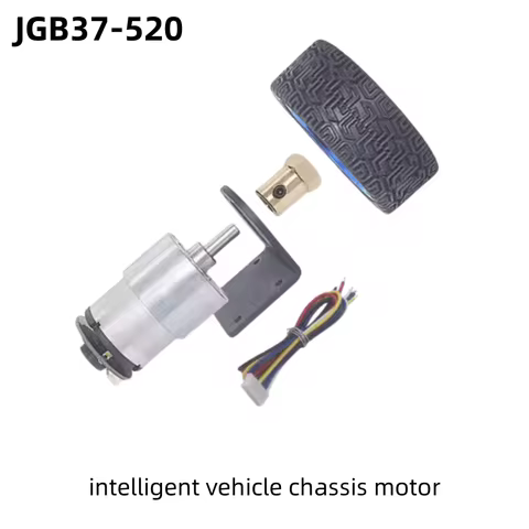 JGB37-520 DC 6V12V Gear Motor Hall Encoder Motor Intelligent Self-balancing Car Chassis Set