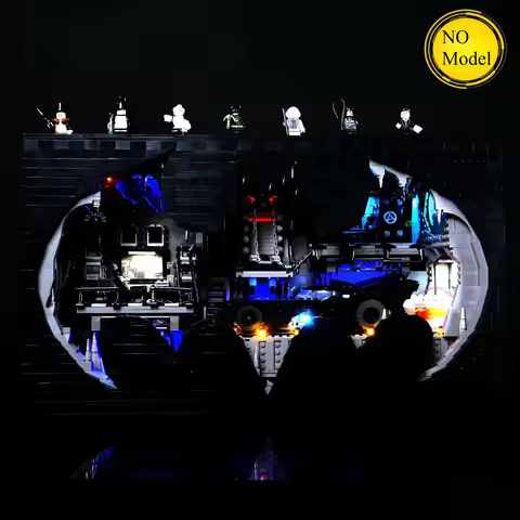 LED Lighting Set Suitable for LEGO Batcave Shadow Box 76252 Building Blocks DIY Lamp Toys(Not Includ