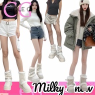 [Express Delivery Within 3 Hours.[Get]Chole G: Milky Snow Furky Boots Winter Walking (P0279)