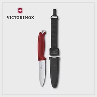 VICTORINOX 瑞士維氏 VENTURE 戶外專業直刀+磨刀棒 組合 3.0902/3.0902.3/3.0902.4+4.3323 紅刀+磨刀棒