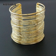 KUNHEV Wide Cuff Bracelet Open Bracelet Metal Accessories Wide Cuff Bangle
