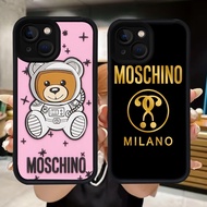 Q32 Moschino Brown Bear Soft Casing for iphone 14 7 13 6s 6 8 Pro Max Plus