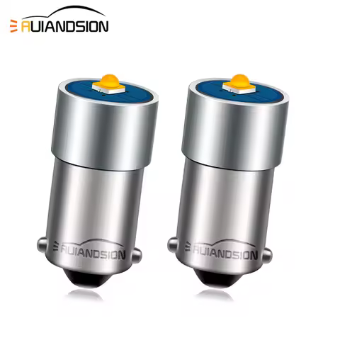 Ruiandsion 2Pcs BA9S LED Signal Bulb 2525 Chip For Car Light Dome Indicator Reading Bulb License Pla