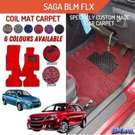 PROTON SAGA BLM FLX Carpet 5pc Car Floor Coil Slot Mat Karpet Lapik Kereta Alas Kaki Kereta saga blm