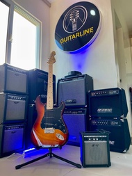 Clifton Flamecaster Electric Guitar with Canary GA-10 Guitar Amplifier