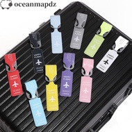 OCEANMAPDZ PVC Luggage Tag, Boarding Pass Baggage Name Tags Airplane Suitcase Tag, Information Card 