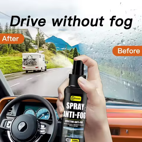 Fasilawei Anti-Fog Spray for Car & Helmet - Long-Lasting Clear View Windshield Interior Visibility
