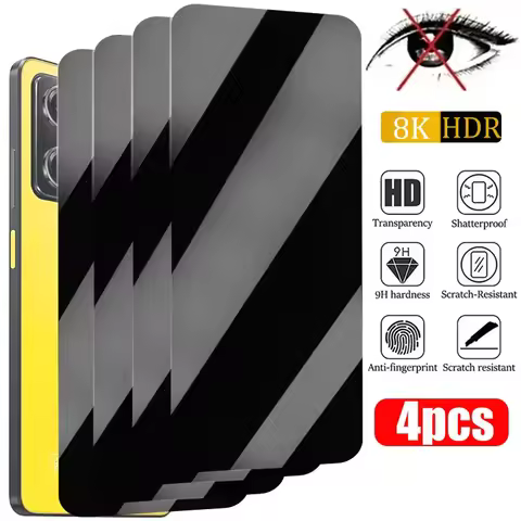 1-4PCS Anti Spy Screen Protector For Xiaomi 13T 12T 11T 12 11 Lite 5G Ne Poco M6 Pro X6 X5 F5 X3 NFC