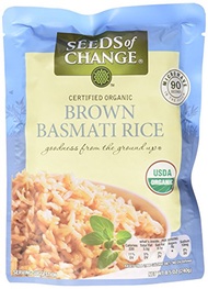 Seeds of Change Microwavable Rice, Whole Grain Brown Basmati Rice, 8.5 Ounce (6Pack)