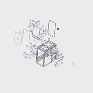 20Y-53-11540,KOMATSU GLASS SEAL PC200-8,PC240-8,PC300-8,PC300-8MO,PC140-8