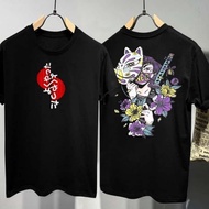 HITAM Toko BAJULARIS - NEO SAMURAI Black Mask T-Shirt