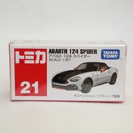 Tomica No. 21 Abarth 124 Spider Takara Tomy Diecast sports car Miniature Car Collection Children's t