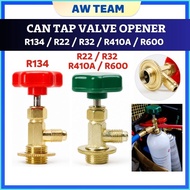 CAN TAP VALVE OPENER BOTTLE FREEZER ADAPTER COOLING REFILL GAS R134 R22 R32 R410A R600 ALAT INJAP BU