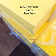 Busa lembaran tebal 1 cm royal foam UK.150x100 untuk surpet, matras, dan kasur tipis.