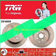 (2 pcs) 100% TRW Disc Brake Rotor Rear for DF4899 Toyota Celica ZZT230 ZZT231 (268.6mm)