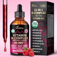 Supplement、Health Supplement VivoNuVitaminBComplexLiquidDrops,VitaminB12(6000Mcg),B6B1,B2,B3,B5,AndM