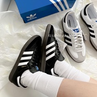 -EJ- ADIDAS SAMBA T-Toe Shoes Retro Black White Gray Dark Blue B75806 B75807