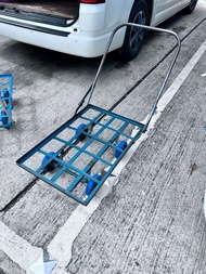 藍色摺疊手推車 搬運車 購物車