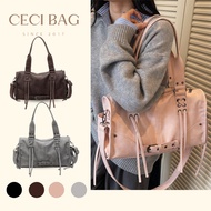 Retro matte leather shoulder bag women's crossbody bag with zipper multi-function bag 02051