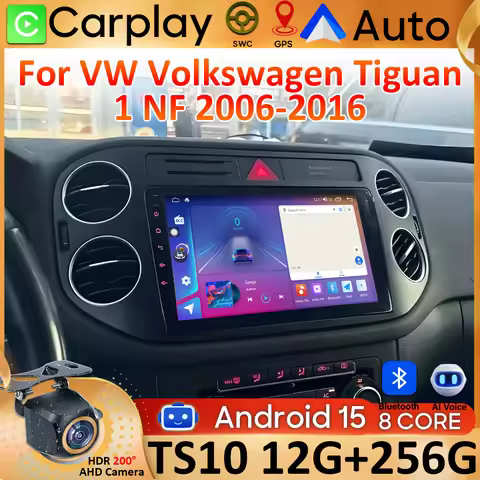 Carplay Android Auto Video For VW Volkswagen Tiguan 1 NF 2006 - 2016 GPS Navigation Stereo Car Radio