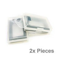 9V Battery Case Mini Clear Storage Box For 1x 9V Battery Or 2x AA Batteries 2 Pieces