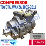 คอมเพรซเซอร์ อแวนซ่า 2005 - 2011 COM0050 DENSO รหัส JK447180-75024D COMPRESSOR TOYOTA AVANZA R134A ค