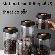 Ready to ship / Glass jar Glass coffee container with vacuum valve 500ml/900ml/1250ml container