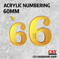 Acrylic House Numbering Letter (0-9) 60mm