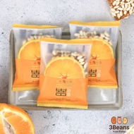 Jeju Hallabong Rice Puff Snack 8pcs | Hallabong Rice Snack | Korean Traditional Snack | Crispy Rice 