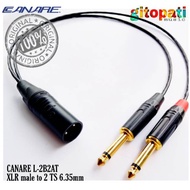 Canare L 2b2at XLR male to 2 TS 6.35mm length 50cm