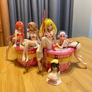 11-16cm Anime Sexy Car Action Figure Yuuki Asuna Fate/EXTRA Nero To LOVE Lala Cup Noodles Car Decoration Kawai Adult Toys
