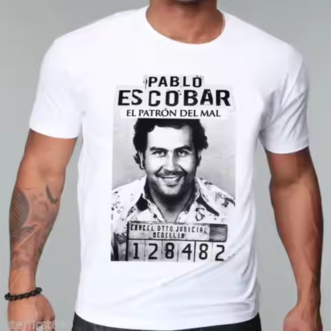 gangster, Pablo escobar t shirt, weed, mafia, scareface, Luciano, Capon men T-shirt Cotton 100% tee