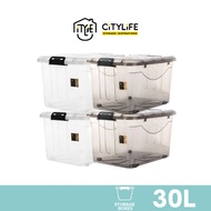 Citylife 30L Multi-Purpose Stackable Storage Container Box With Wheels - M