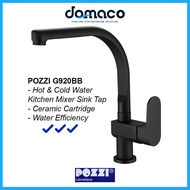 Pozzi G920BB Matt Black Kitchen Sink Mixer Tap