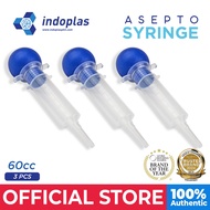 Indoplas Asepto Irrigation Syringe 60cc - 3 Pieces Dental Syringe