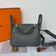 HERMES Mini lindy - 積雨雲灰金 U
