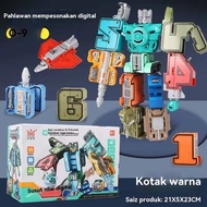 🔥Ready Stock🔥10 Pcs Digital Assembly Toys Educational Digital toys 0-9 Transformers Number Robot Toy