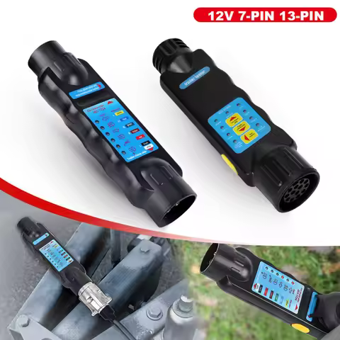12V 13 Pin Caravan Towing Tow Bar Light Wiring Tester Trailer Socket Diagnostic Tools Accessories Te