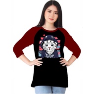 Women's Raglan T-Shirt Women's Raglan T-Shirt DTF Cat / 3 Sleeve Raglan T-Shirt/4, / Model T-Shirt T