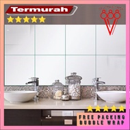 9pcs Mirror Wall Sticker Wall Sticker Glass Decoration 3D Model Square Mirror