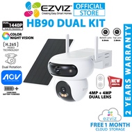 Ezviz HB90 Dual Kit 4MP + 4MP Dual Rotation Pan/Tilt WiFi Outdoor Battery Powered Security CCTV Came